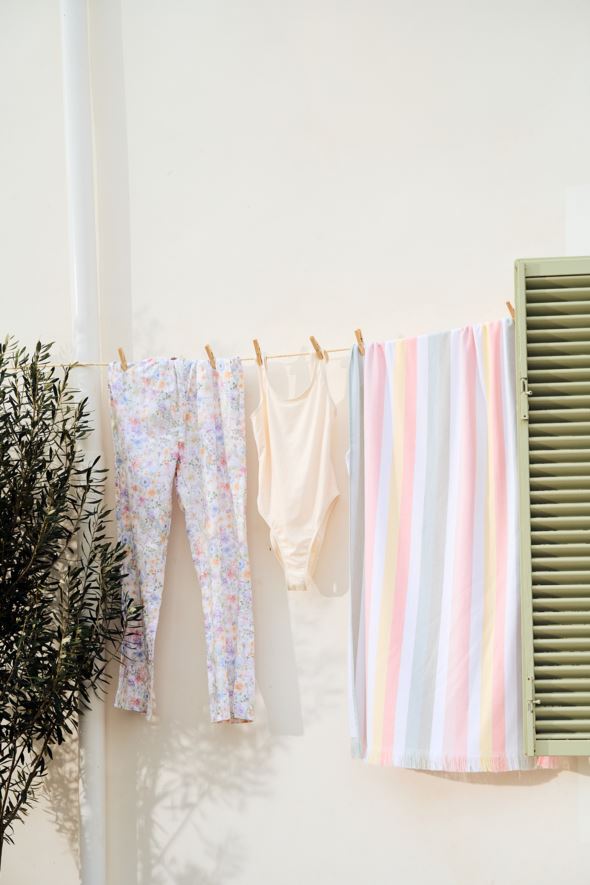 Kylpypyyhe moniväri/roosa - 2