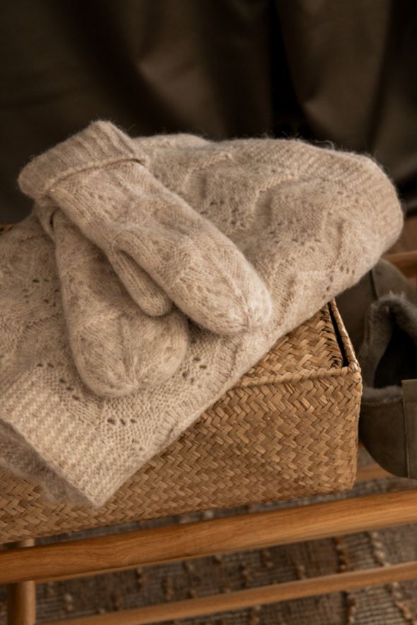 Knitted scarf hiekka - 3