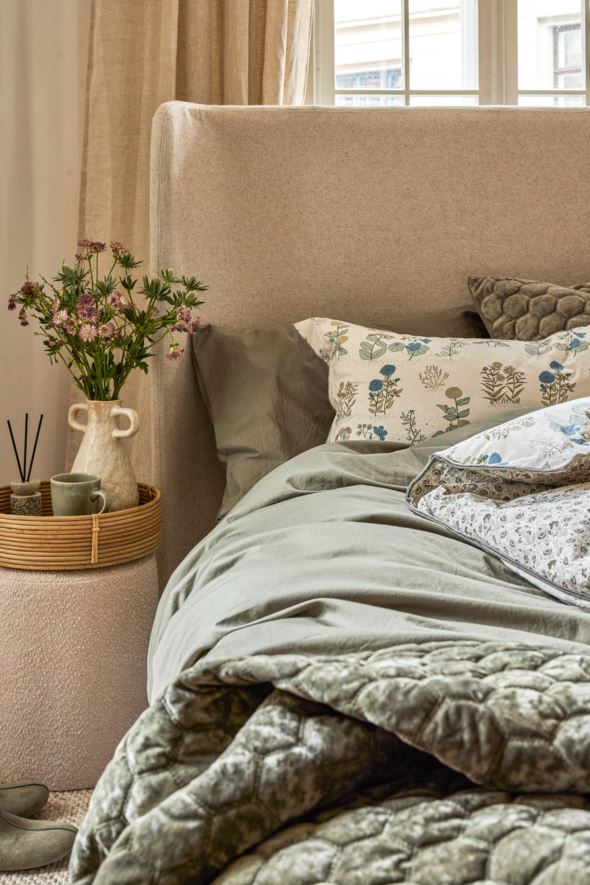 Pussilakanasetti satiinipuuvillaa tummanvihreä - 4