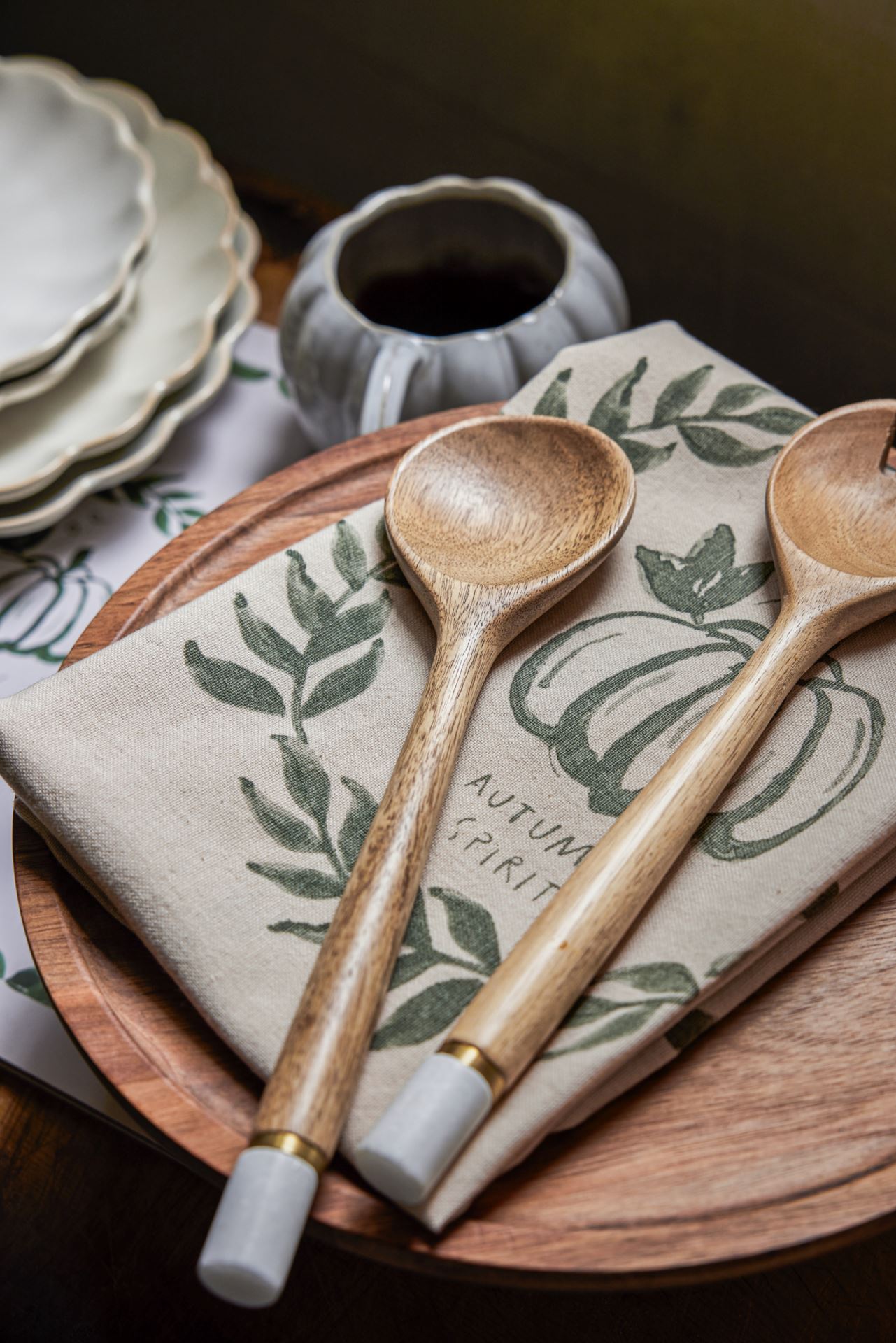 Salaattiottimet ruskea - 5