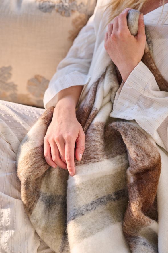 Torkkupeitto moniväri/ruskea - 2