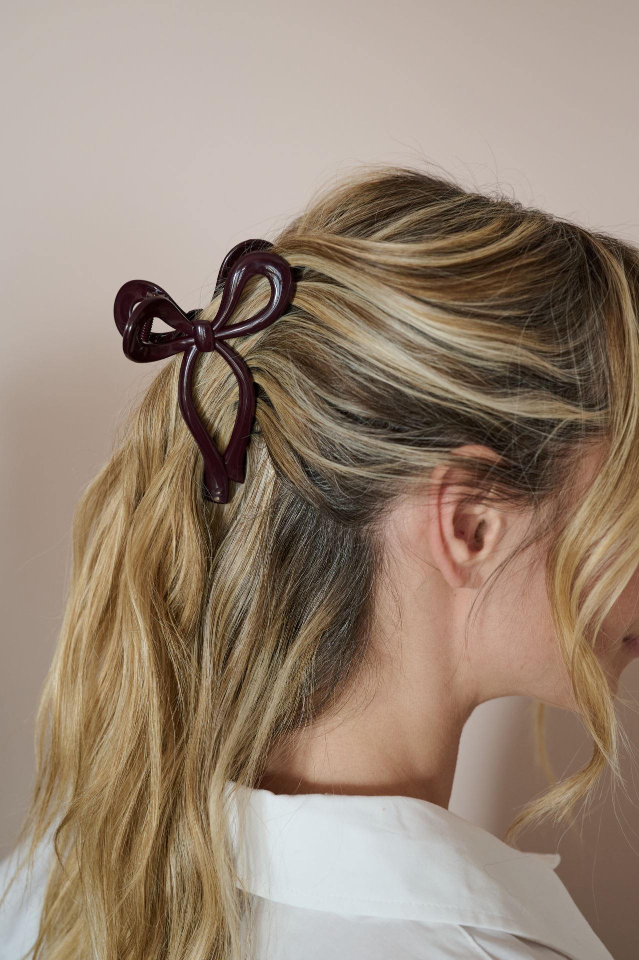 Hiusklipsi viininpunainen - 2