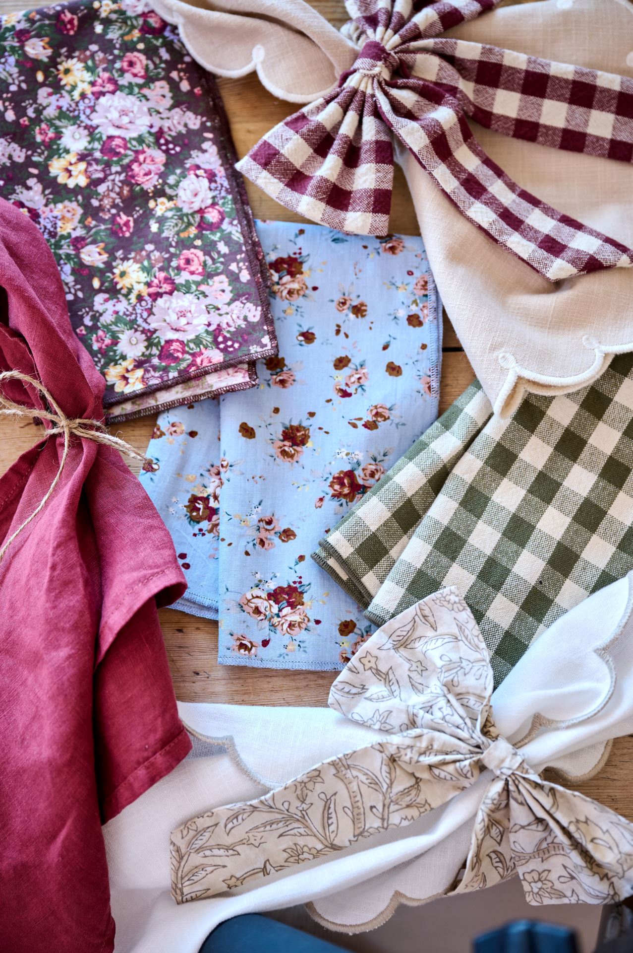 Servettirengas viininpunainen - 2