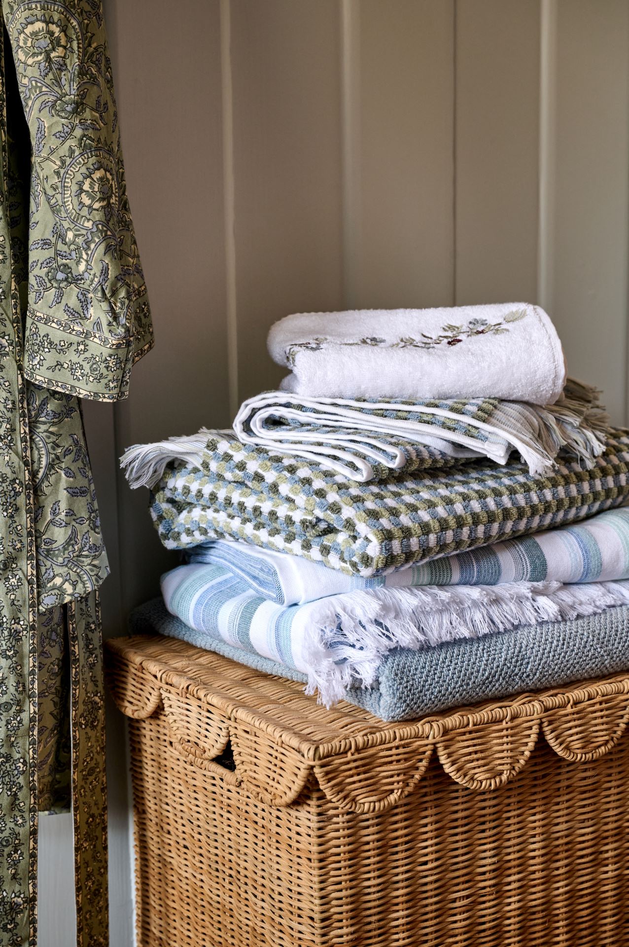 Pyyhe moniväri/vihreä - 2