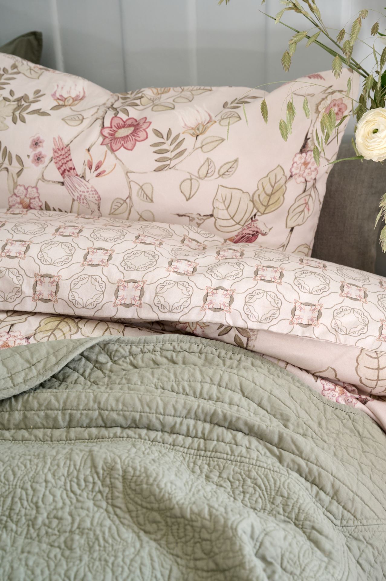 Pussilakanasetti moniväri/vihreä - 5