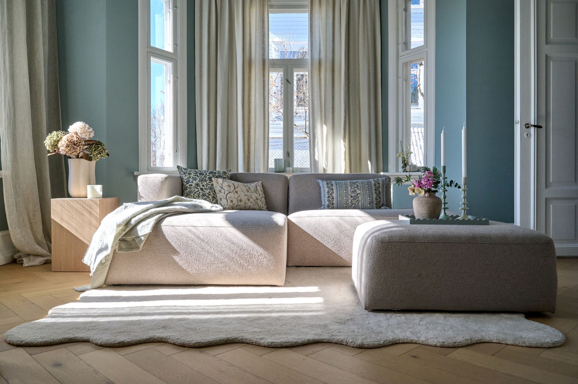 Moduulisohvaosa avoin pääty oikea beige - 4