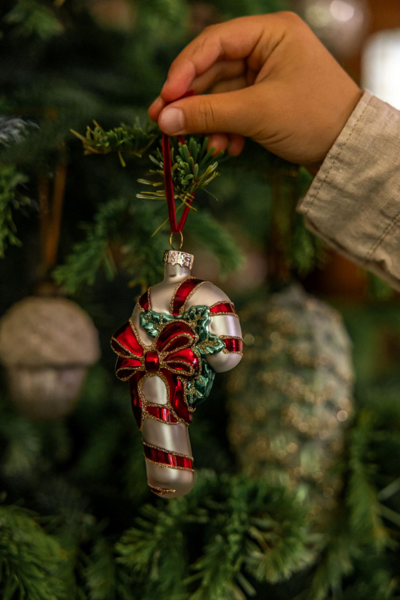 Joulukuusenkoriste moniväri/punainen - 6x2,7x11 cm moniväri/punainen - 1