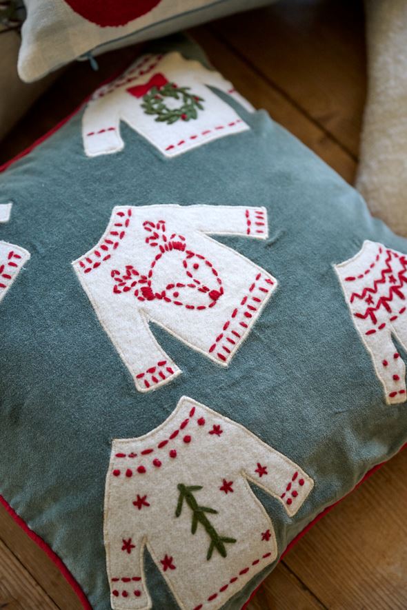 Koristetyynynpäällinen vihreä - 4