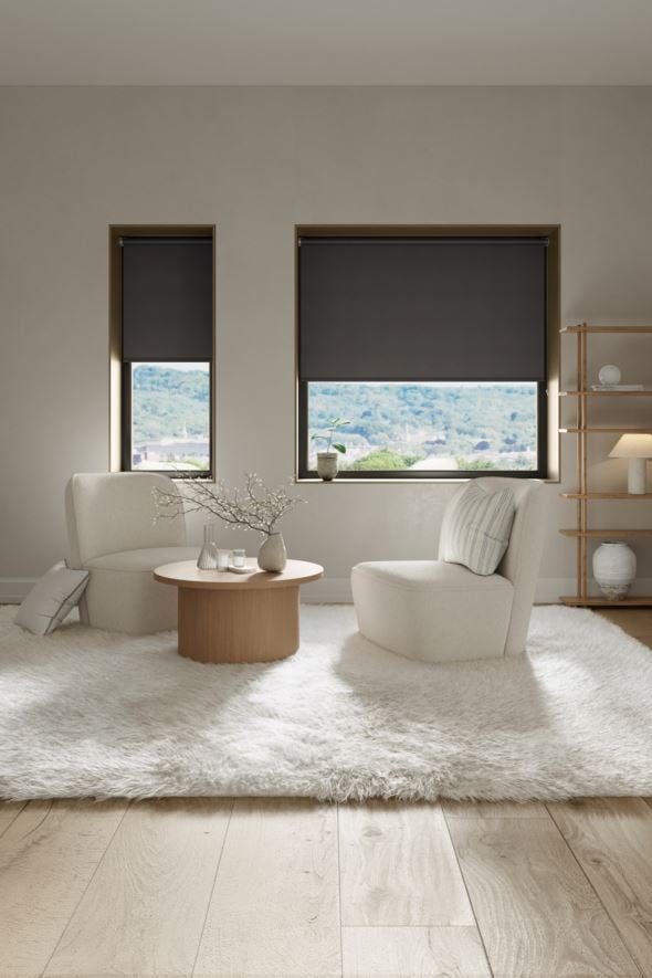 Pimentävä rullaverho harmaa - 4