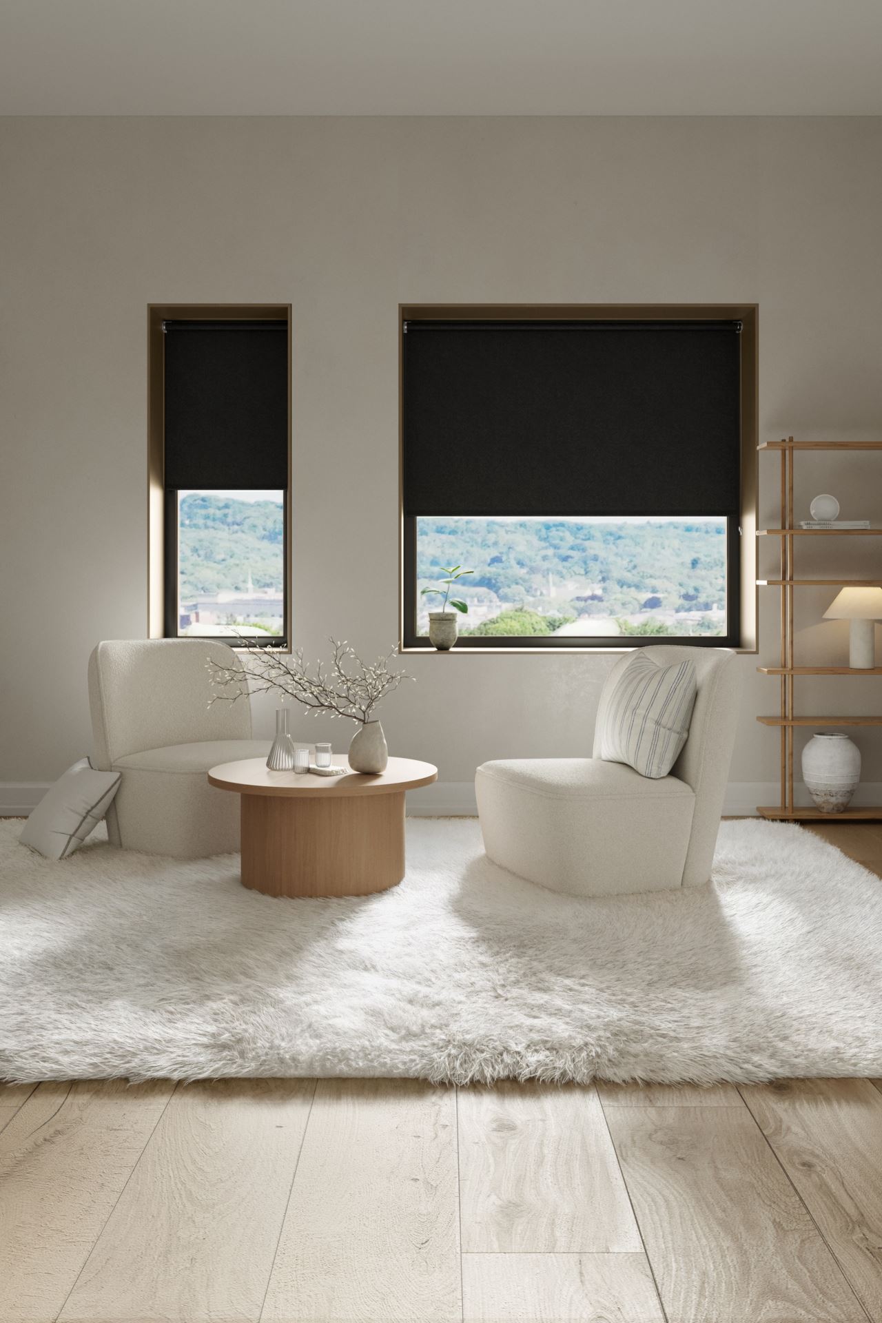 Pimentävä rullaverho musta - 3