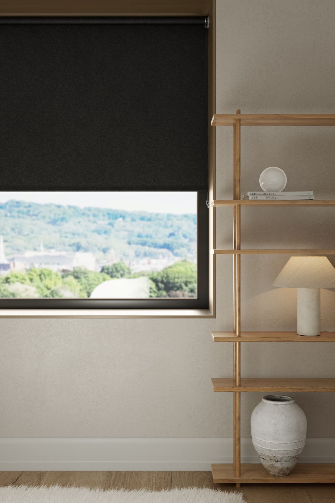 Pimentävä rullaverho musta - 2