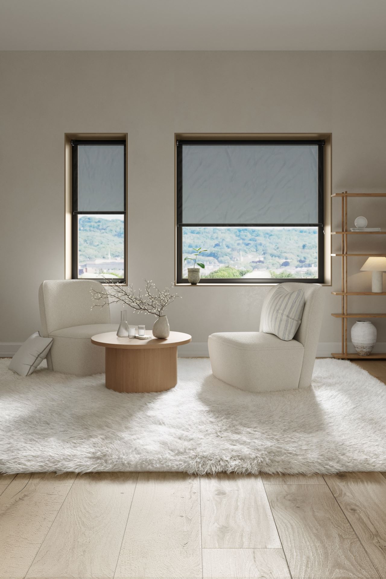 Screenrullaverho hiilenharmaa - 5