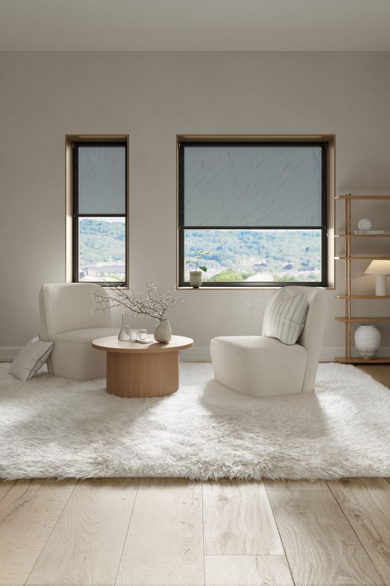 Screenrullaverho hiilenharmaa - 5