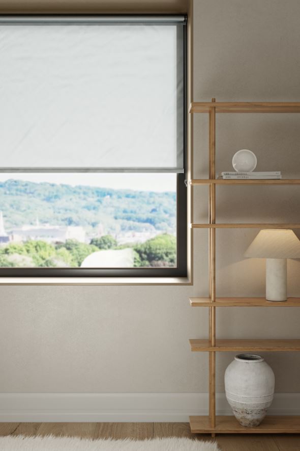 Screenrullaverho vaaleanharmaa - 2