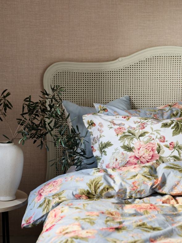 Pussilakanasetti satiinipuuvillaa vaaleansininen - 2