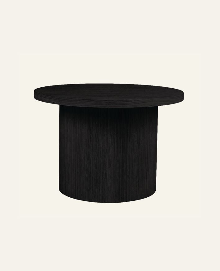 Sohvapöytä musta - 75x75x49 cm ø 75 musta - 1
