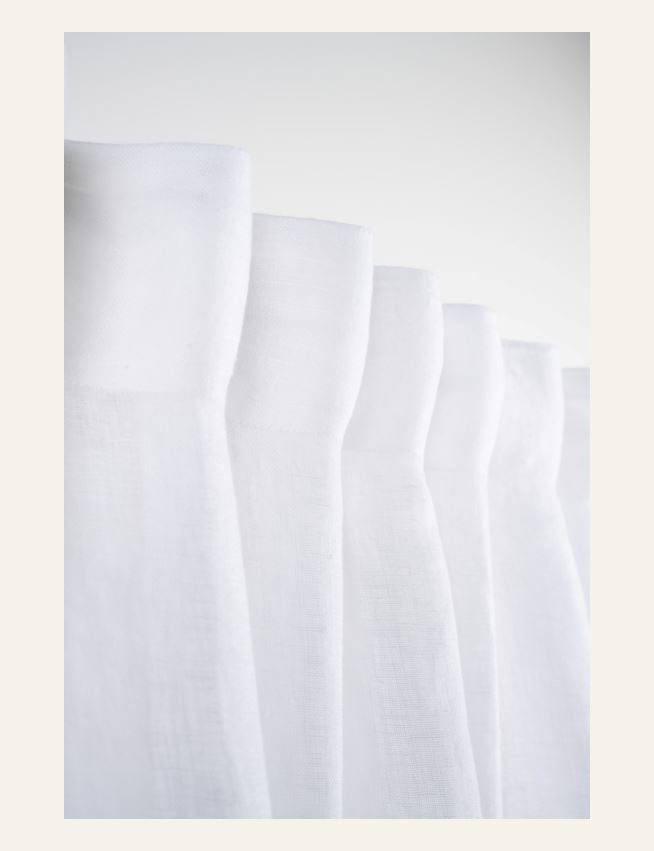 Pellavaverho valkoinen - 3