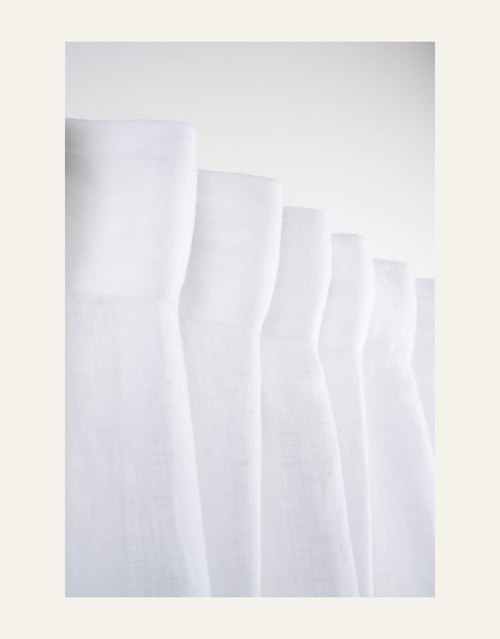 Pellavaverho valkoinen - 3