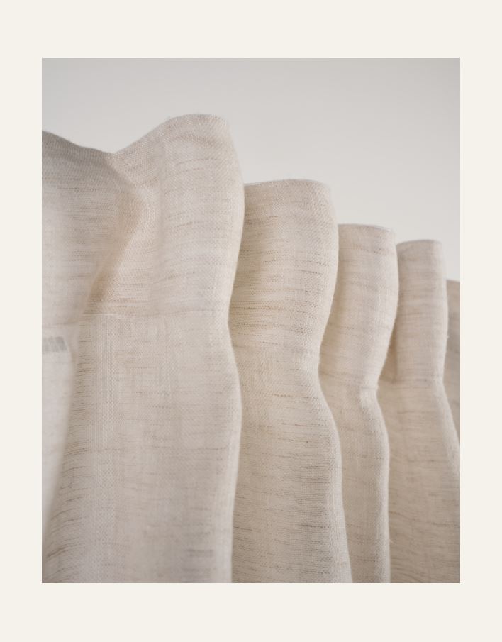 Pellavaverho luonnonväri - 4