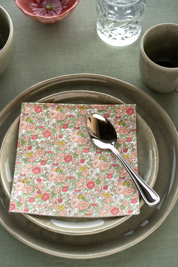 Paperiservetit moniväri/roosa - 2