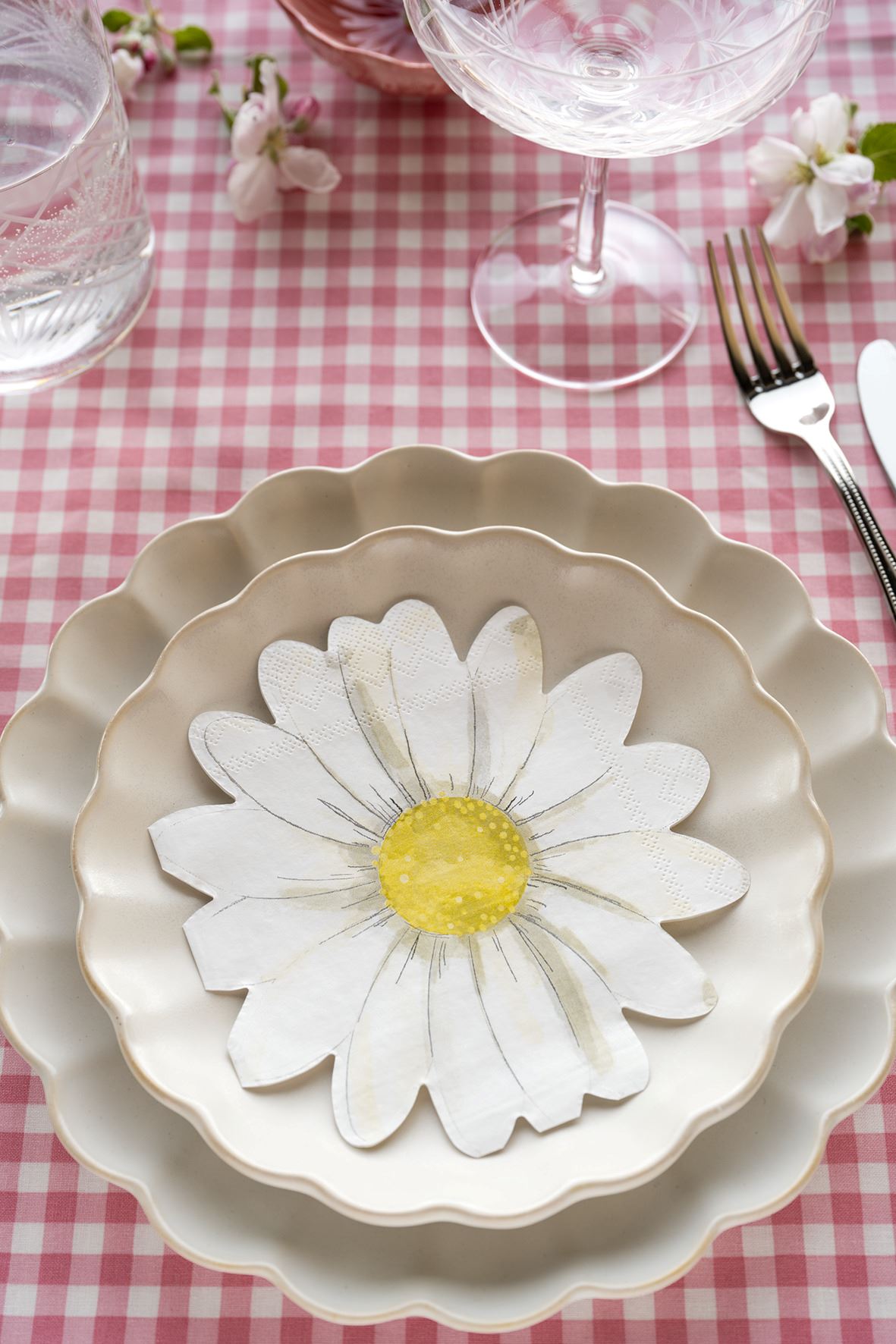 Paperiservetit moniväri/valkoinen - 2