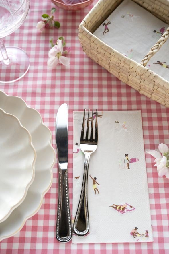 Servetit moniväri/roosa - 2