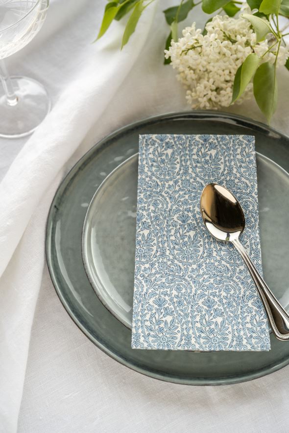 Ruokapaperiservetti moniväri/sininen - 2