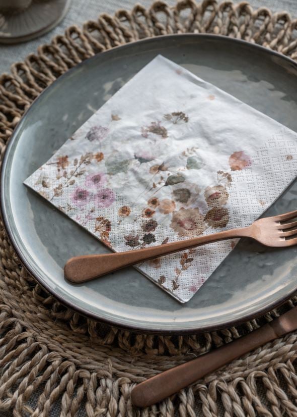 Paperiservetit moniväri/roosa - 2