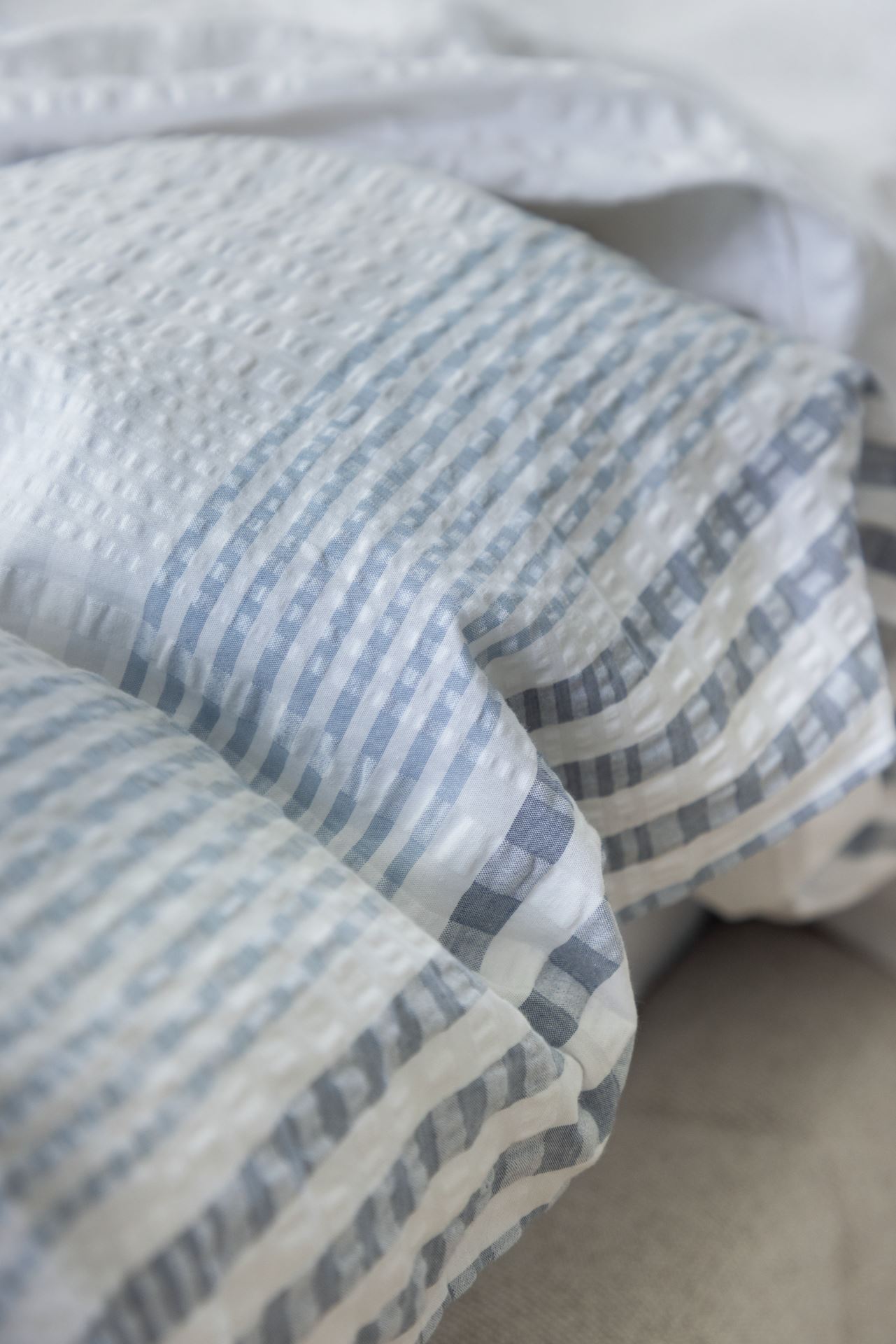 Pussilakanasetti kreppipuuvillaa vaaleansininen - 4