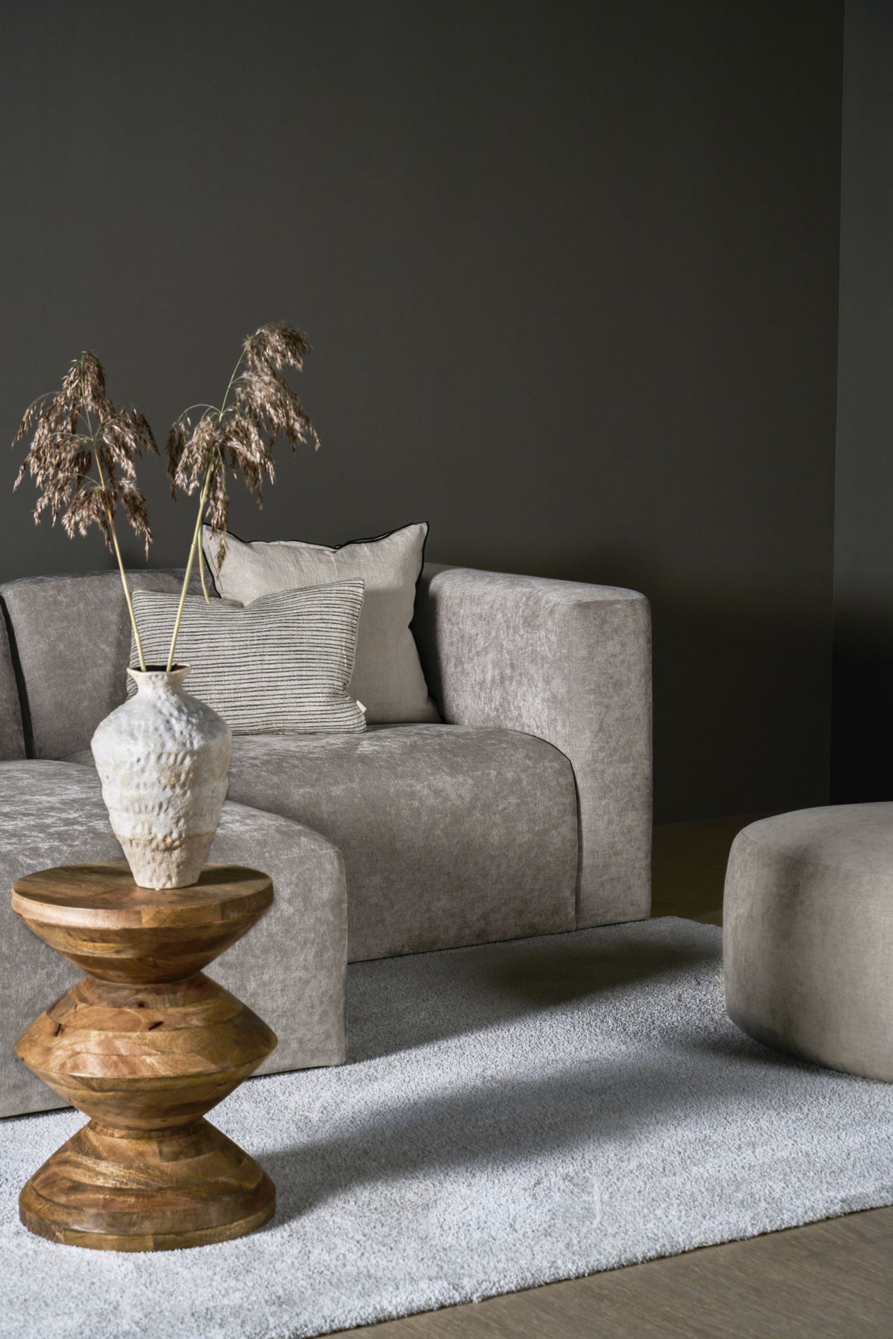 Moduulisohvaosa 1,5-istuttava käsinoja oikea harmaa - 3