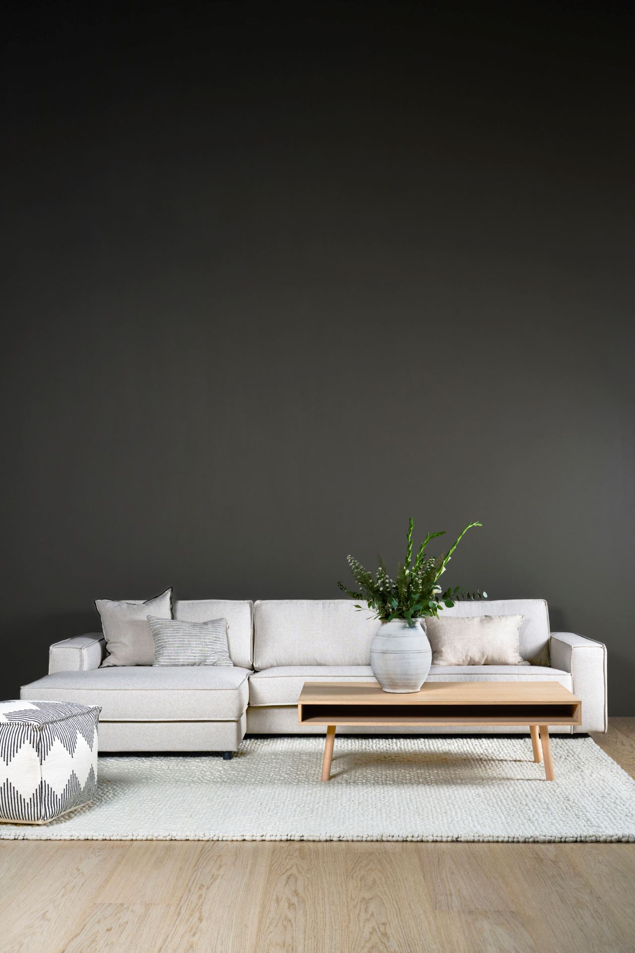 3-istuttava sohva divaanilla vasen luonnonväri - 6