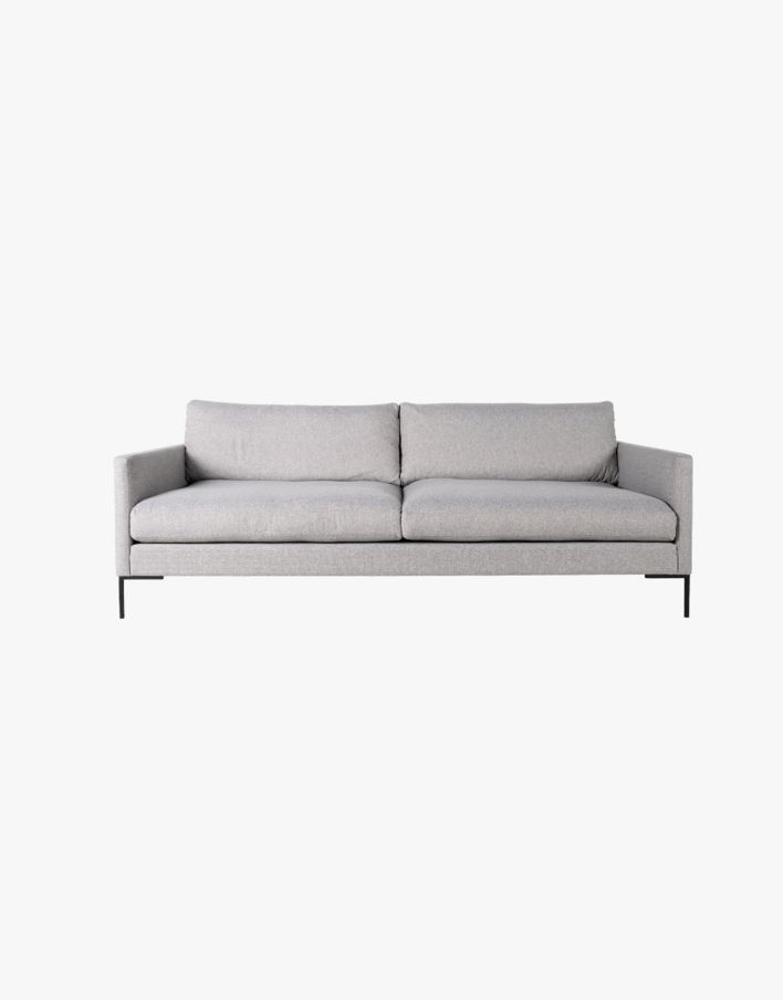 3-istuttava sohva vaaleanharmaa - 227x100x83 cm vaaleanharmaa - 1