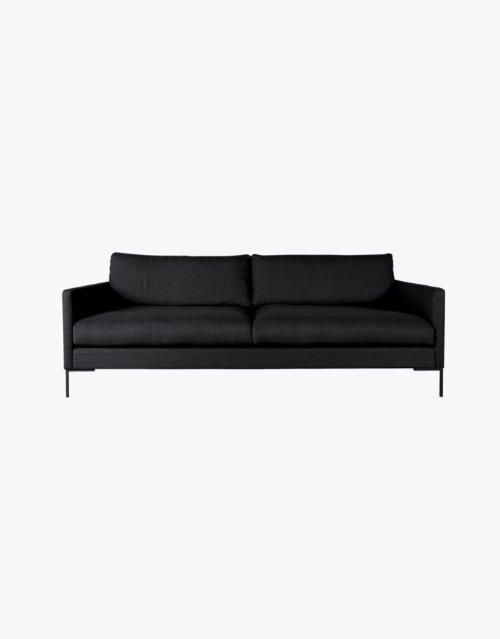 3-istuttava sohva musta - 227x100x83 cm musta - 1