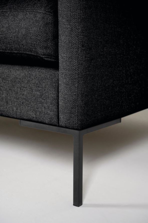 3-istuttava sohva musta - 10