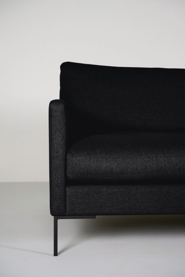 3-istuttava sohva musta - 8