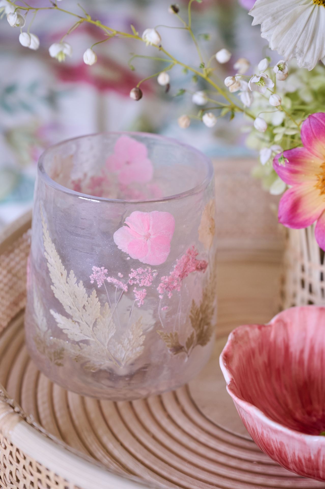 Kynttilälyhty moniväri/roosa - 4