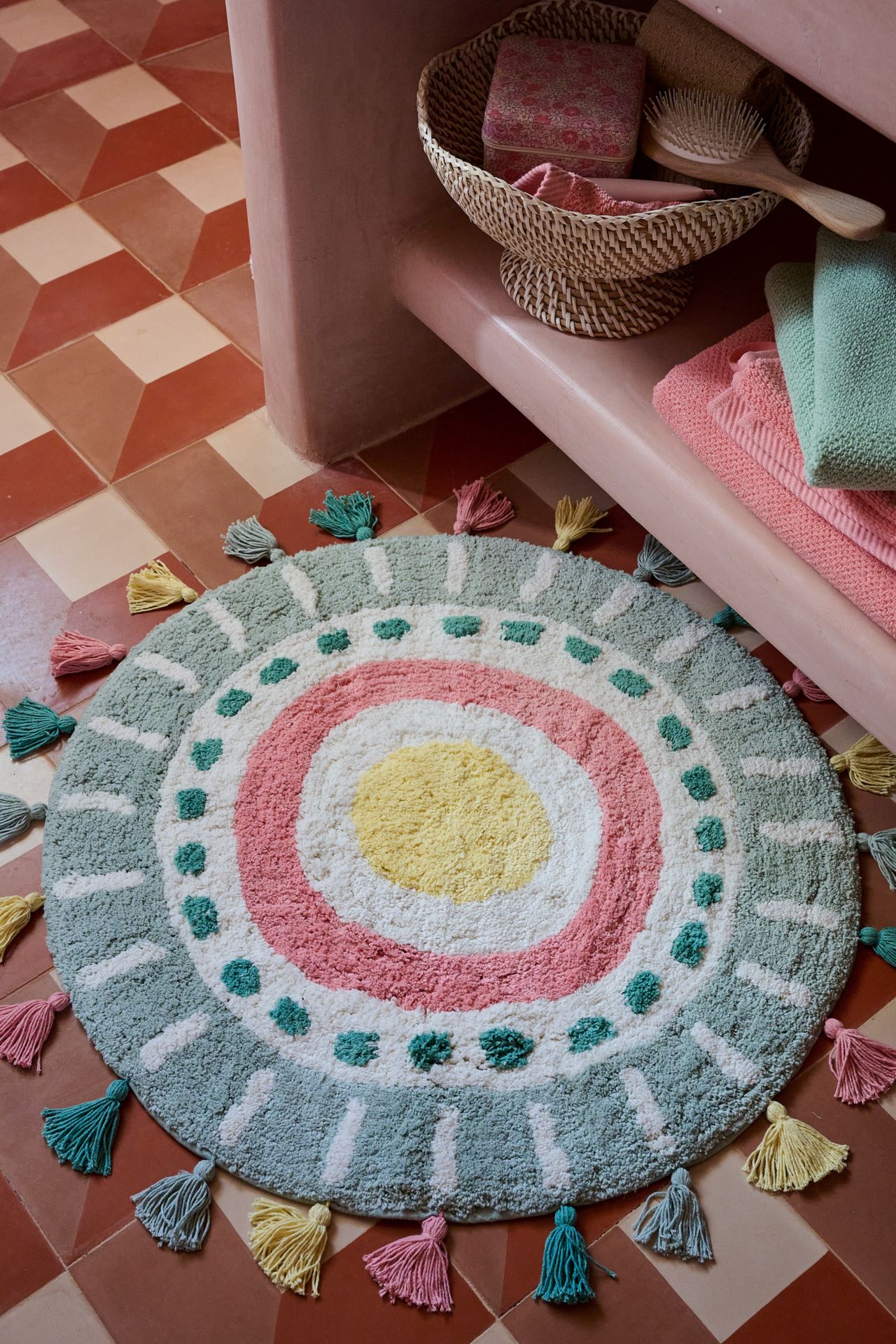 Kylpyhuoneenmatto moniväri - 2