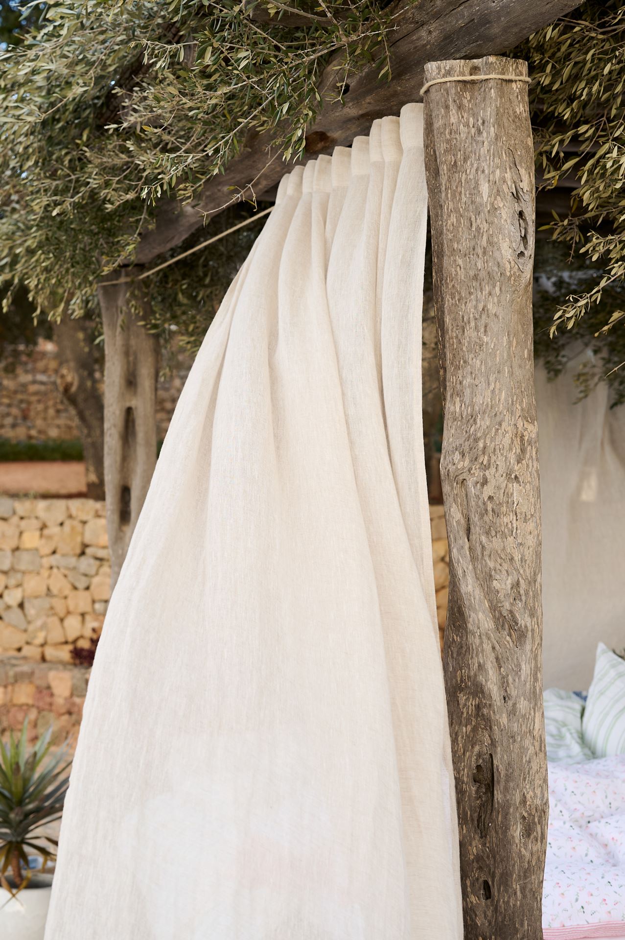 Pellavaverho luonnonväri - 6