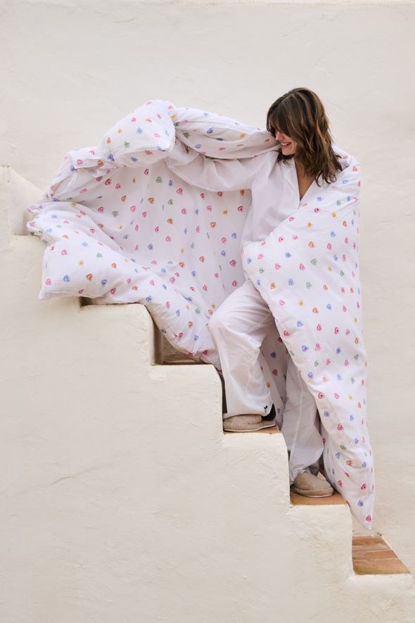 Pussilakanasetti kreppipuuvillaa moniväri - 4