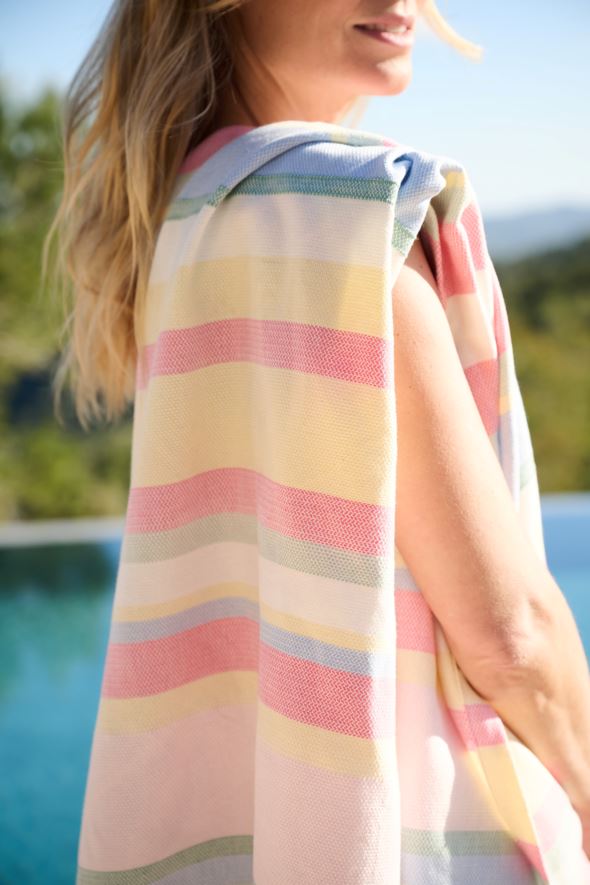 Kylpypyyhe moniväri/roosa - 3