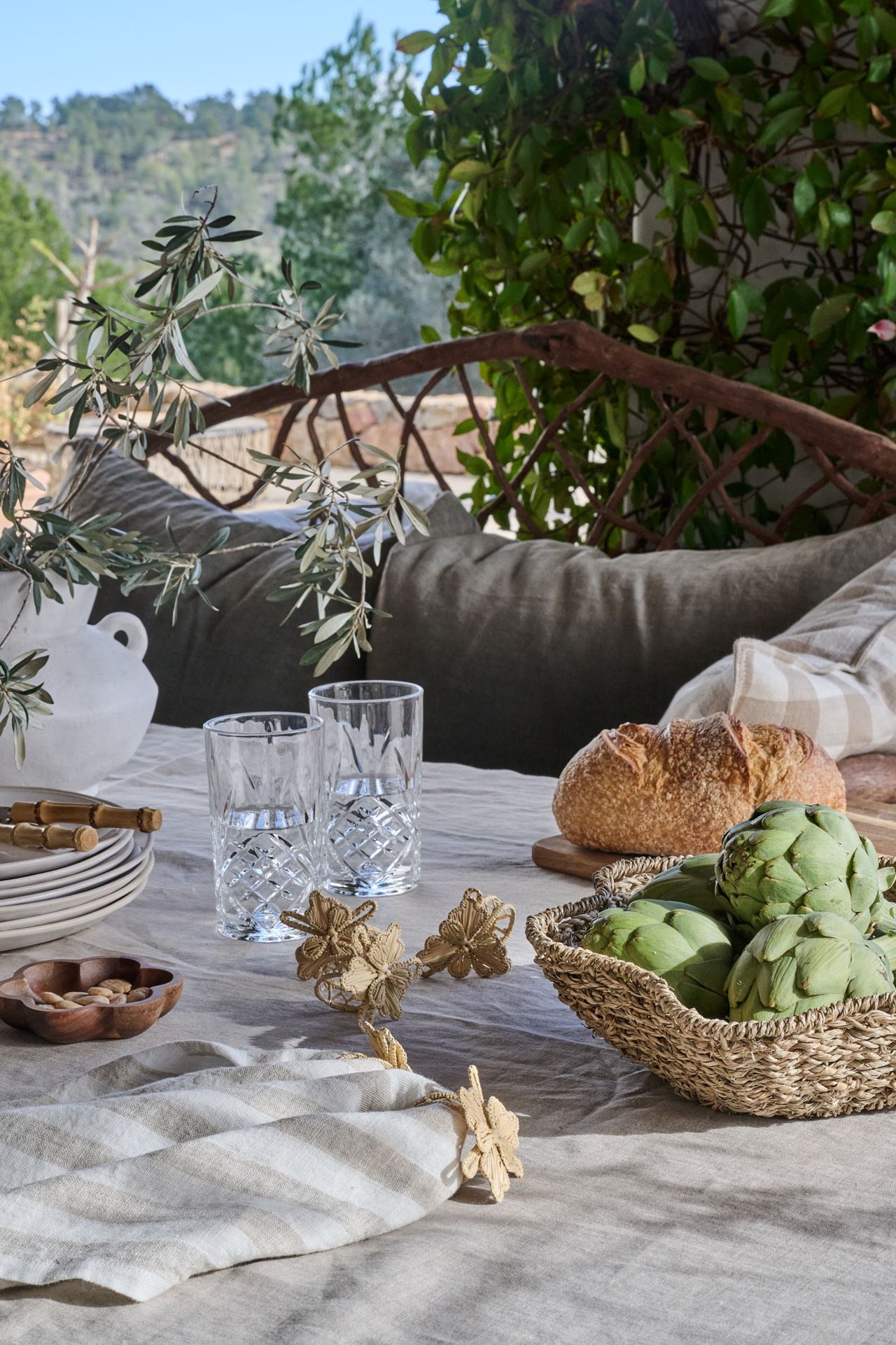 Servettirenkaat, 2 kpl luonnonväri - 6