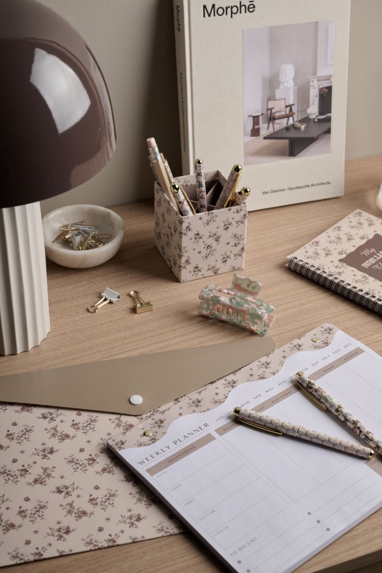 Viikkomuistio moniväri/beige - 2