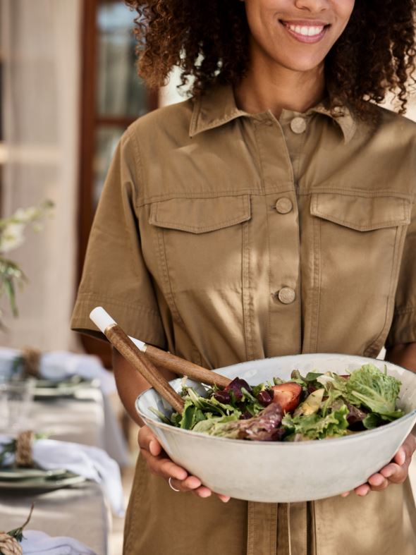 Salaattiottimet ruskea - 2