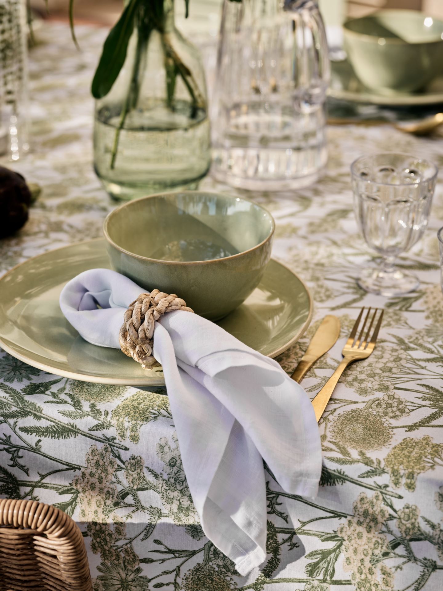 Pellavaservetti valkoinen - 2