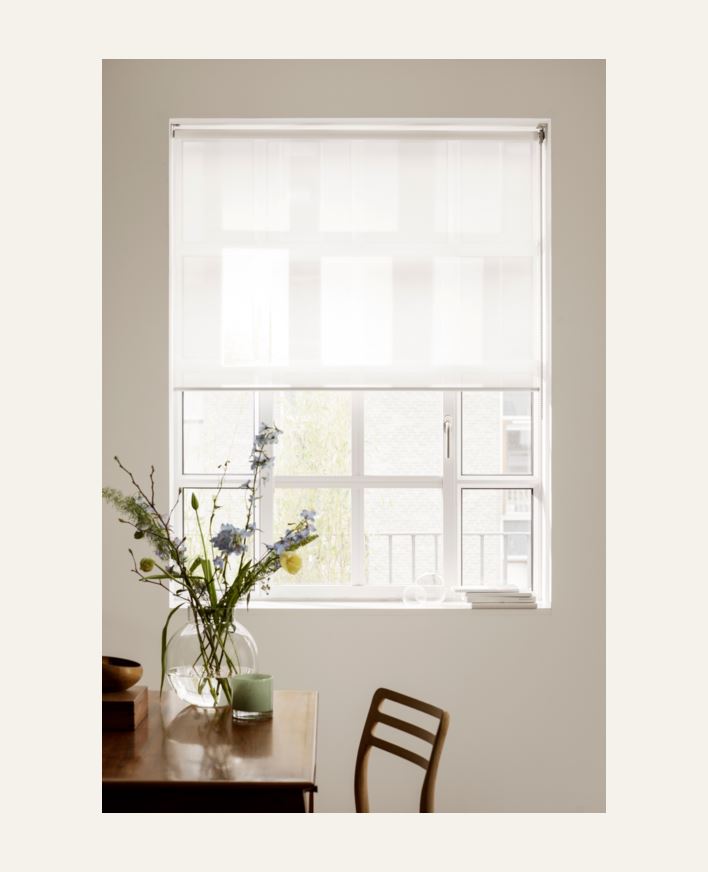 Läpikuultava rullaverho luonnonvalkoinen - 120x185 cm luonnonvalkoinen - 1