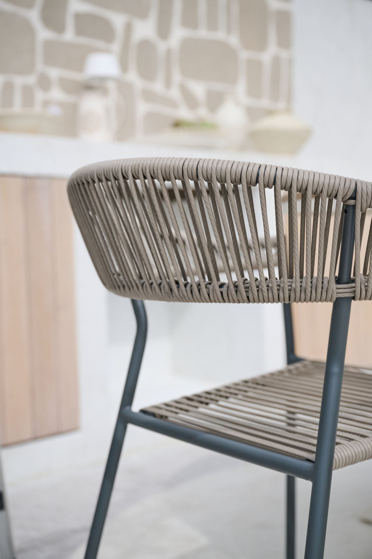 Puutarhatuoli hiilenharmaa - 4