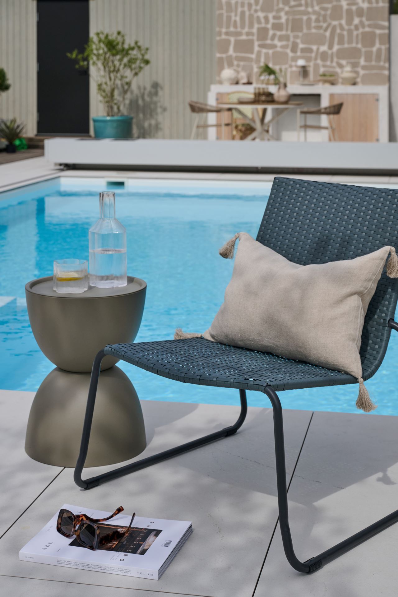 Puutarhatuoli sumuinen sininen - 2