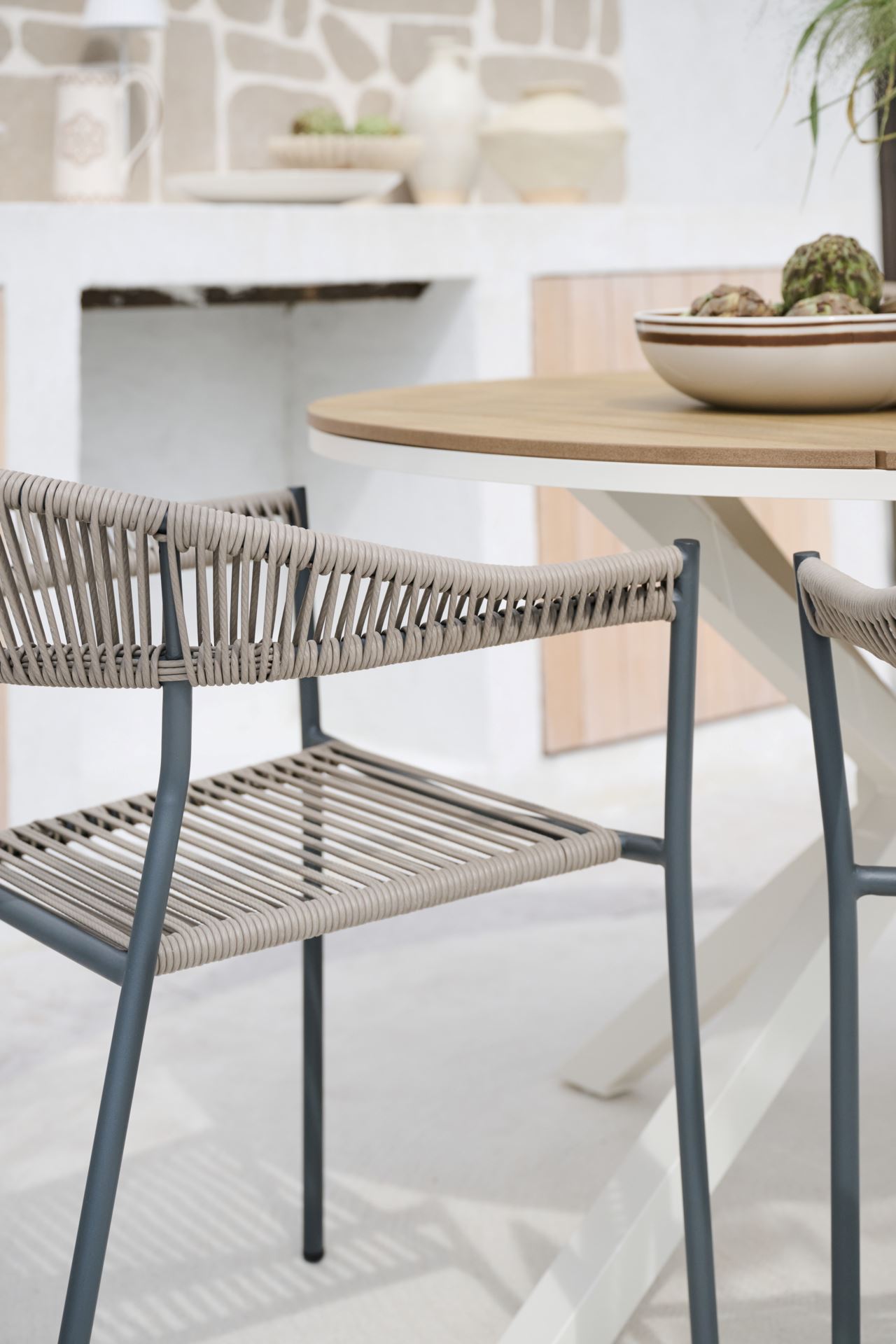 Puutarhatuoli hiilenharmaa - 2