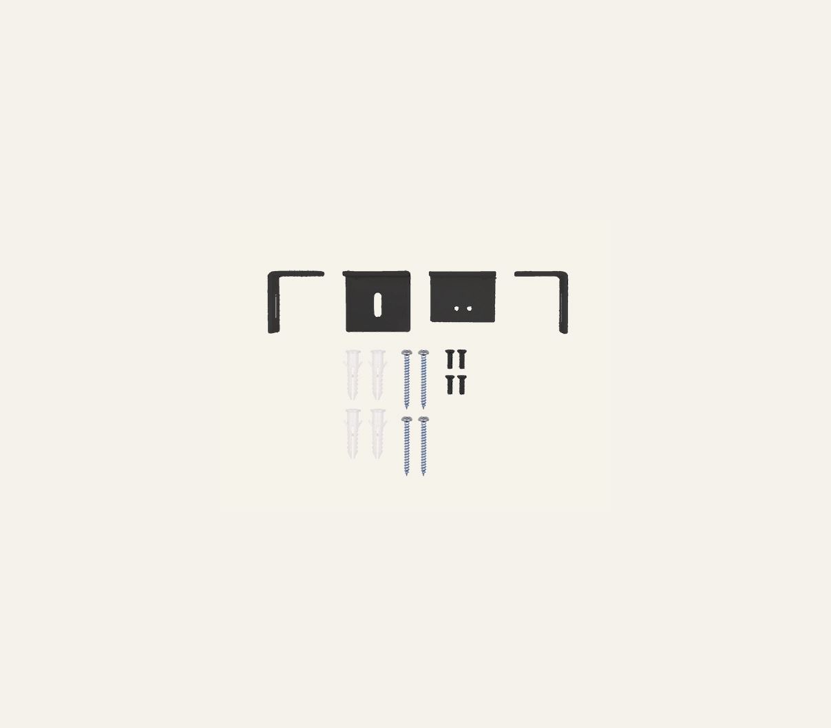 Seinäkiinnikkeet musta - 2