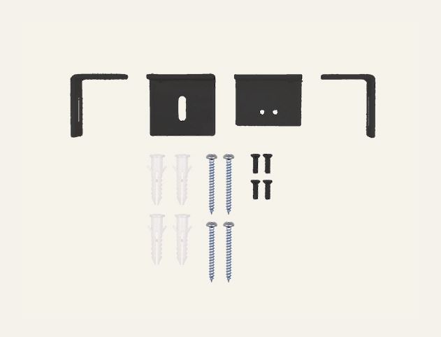 Seinäkiinnikkeet musta - 2